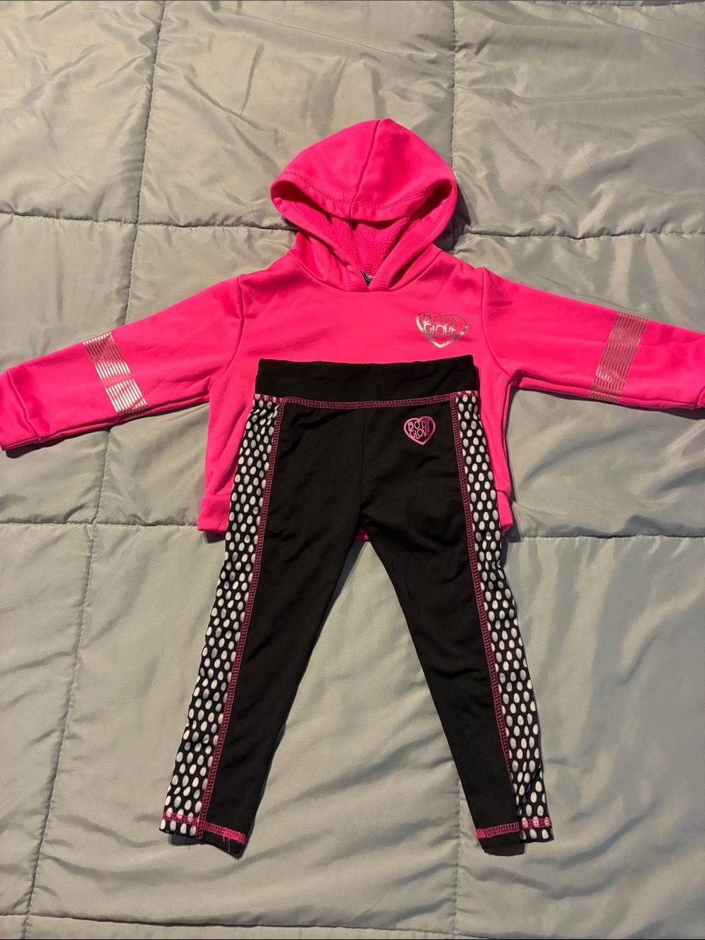 Body Glove Black and Pink Toddlers' Hoodie & Leggings Set